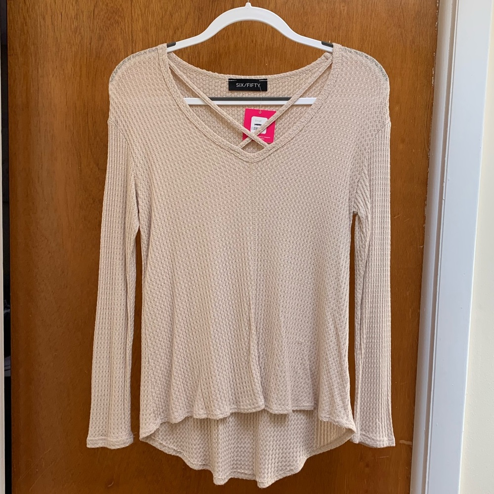 Cream Long-Sleeved Shirt: NEVER WORN
